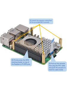 X1015 Top-Mounted PCIe to NVMe SSD Expansion Shield for Raspberry Pi 5
