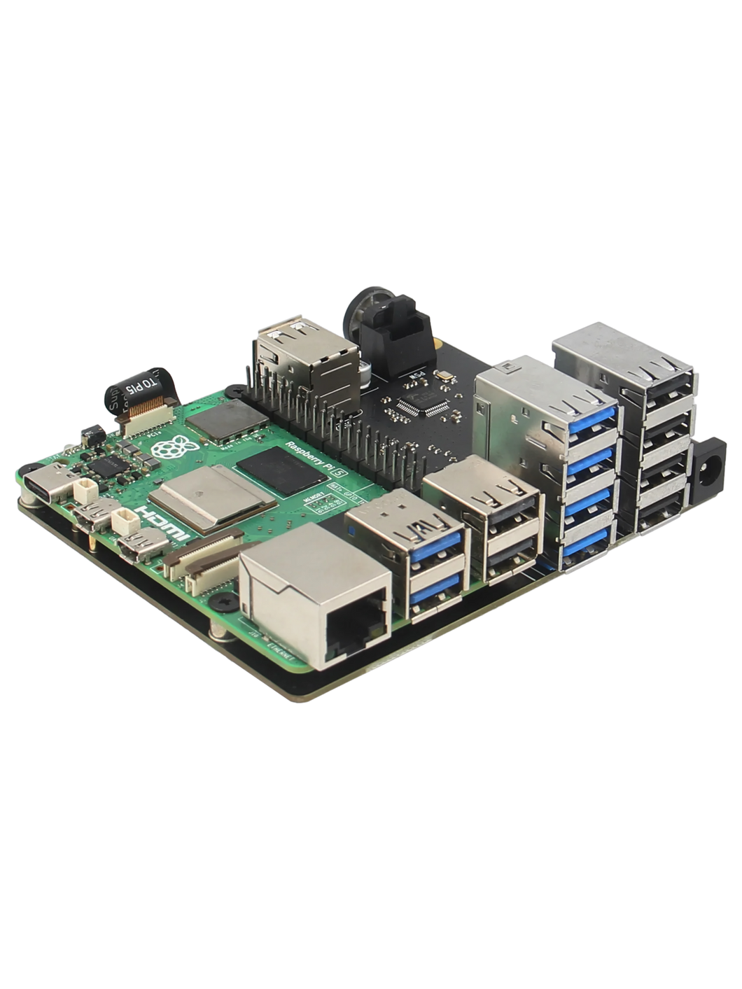 X1013 PCIe to 10-Port USB Hub for Raspberry Pi 5