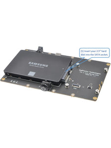 X1008 PCIe to SATA HDD/SSD Shield for Raspberry Pi 5