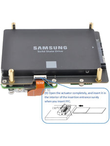 X1006 PCIe to SATA/M.2 SSD Shield for Raspberry Pi 5