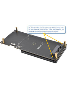 X1007 Dual SATA SSD/HDD Expansion Shield for Raspberry Pi 5